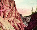  RED ROCK Grand Canyon of the Yellowstone River National Park Postcard T12 - $3.91