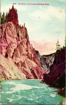  RED ROCK Grand Canyon of the Yellowstone River National Park Postcard T12 - £3.12 GBP