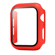 Hard PC Bumper Case w/ Tempered Glass for Apple Watch 41mm Series 7 RED - £6.17 GBP