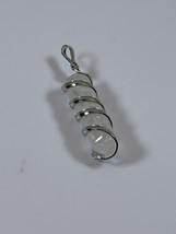 (#209) - CLEAR QUARTZ SINGLE POINT CRYSTAL WRAPPED PENDANT - NEW - $187.57 MXN