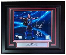 Aj Stili Autografato con Cornice 8x10 Wwe Foto Fanatici - £91.52 GBP