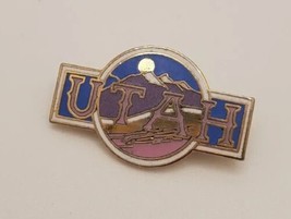 Utah State Enamel Lapel Hat Vest Pin Travel Souvenir Tie Tack Mountains - £13.08 GBP