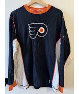 MENS Medium Philadelphia Flyers Hockey NHL Reebok Cotton Longsleeve Shirt - $19.79