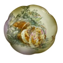 VTG JHR Bavaria Hand Painted 7” Dessert Plate Floral Design Gold Trim - £16.27 GBP