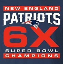 New England Patriots 6X Super Bowl Champs Mens 1/4 Zip Pullover XS-4XL, LT-4XLT - £28.66 GBP+