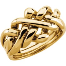 Authenticity Guarantee 
14k Yellow Gold Ladies 4 Piece Puzzle Ring - £1,450.95 GBP+