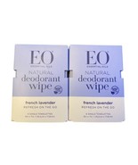 EO Deodorant Wipe FRENCH LAVENDER Refresh On The Go 2 Boxes(12 Towelette... - $13.65 CAD