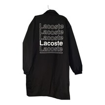 Lacoste LIVE Unisex Long Coach Jacket Black Logo Print Size M New Without Tags image 7