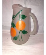 Vintage Satinized Depression Glass Orange Juice Pitcher 7 3/4&quot; H - $18.74