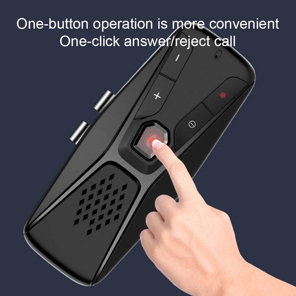 T823 Handsfree Bluetooth 5.0 Wireless One-button Operation Car Speakerphone - £20.68 GBP