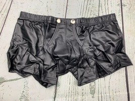 Mens Imitation Leather Underwear Sexs Boxer Briefs Small - £14.90 GBP