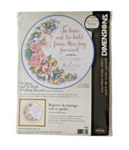 Dimensions Counted Cross Stitch Kit To Have and To Hold 3892 Wedding Rec... - $12.69