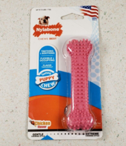 Nylabone Puppy Chew Dental Petite Pink Chicken Flavor Teething Puppy Chew - £10.07 GBP