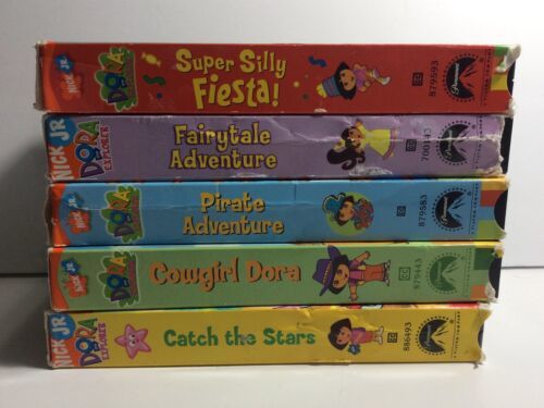 Lot Of 5 dora the explorer vhs movies Nick Jr. Fiesta Fairytale Pirate C... - $10.81