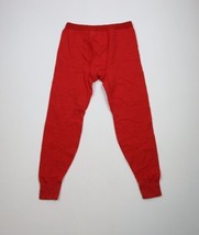 Vintage LL Bean Mens Medium Blank Double Wall Wool Blend Knit Thermal Pants Red - $44.50