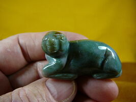 (Y-SEAL-551) little Green Jasper SEAL gemstone carving FIGURINE seals se... - $15.79