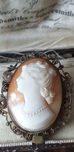 Antique Vintage Early Victorian 1840-s Cameo Carved Shell Brooch/Pendant. - £53.97 GBP