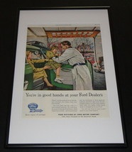 1953 Ford Parts Dealers Framed ORIGINAL 12x18 Vintage Advertisement Display - £46.71 GBP