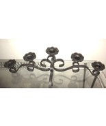 Vintage Candle Holder w 5 Glass Votives Iron Metal 5 Arm Spain Italy Rev... - €54,68 EUR