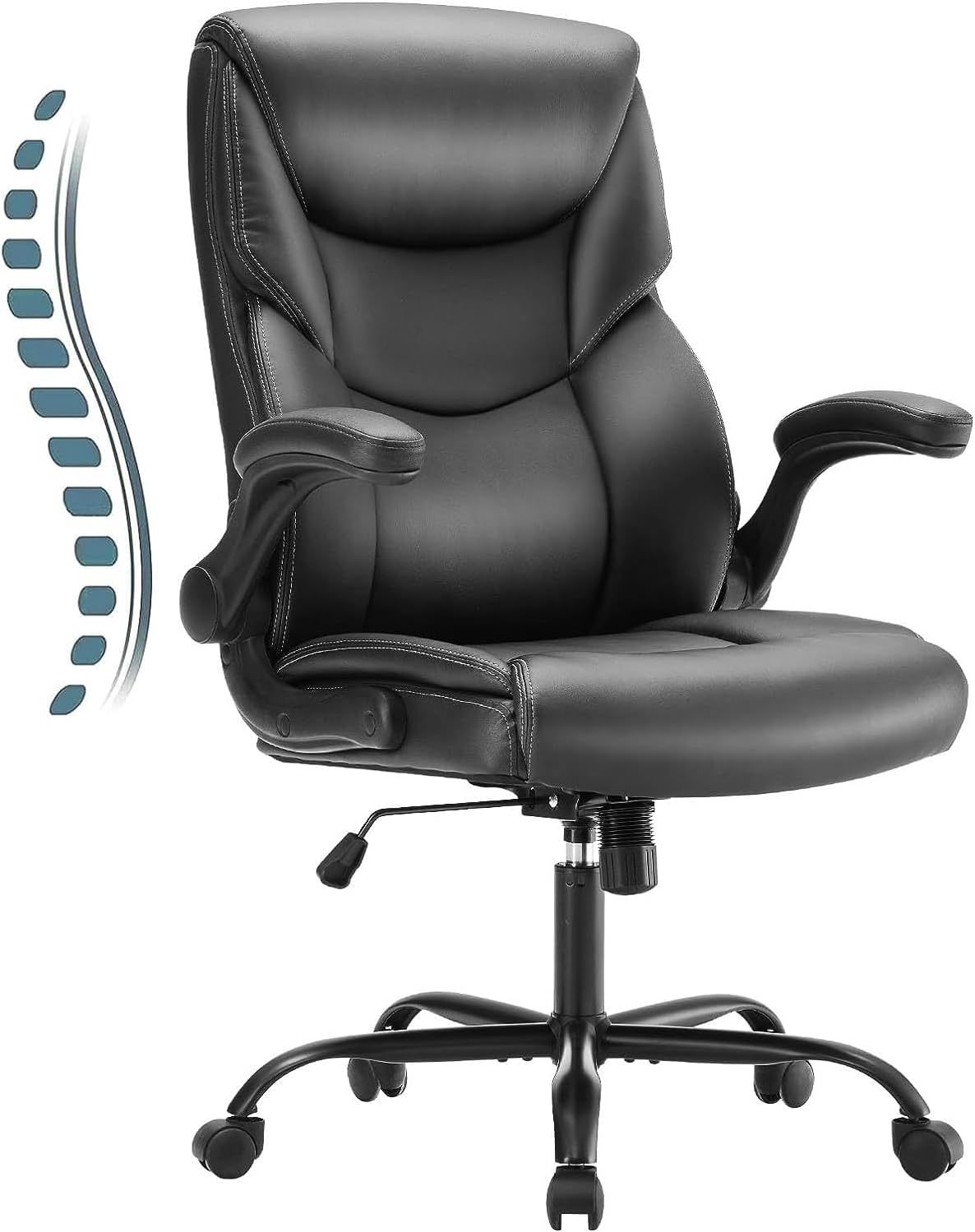 Sweetcrispy Ergonomic Computer Gaming Office Chair, Heavy Duty Task Desk... - £88.08 GBP
