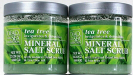 2 Ct Dead Sea Collection 23.28 Oz Tea Tree Invigorates Detox Mineral Salt Scrub