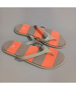 Women&#39;s Tek Gear Flip Flops Thong Sz L (9-10) Orange/Tan Beach Pool Side... - $181.86 MXN