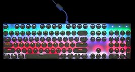 Abko Hacker K840 English Korean Blue Switch Wired Gaming Retro Keyboard (White) image 8