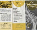Pennsylvania Turnpike Brochure &amp; Map 1960&#39;s William Scranton Governor  - $17.82