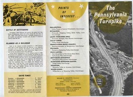 Pennsylvania Turnpike Brochure &amp; Map 1960&#39;s William Scranton Governor  - £14.22 GBP
