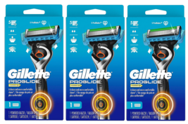 Gillette ProGlide Power Razor for Men, 1 Gillette Power Razor Handle 1 Blade 3PK - £32.84 GBP
