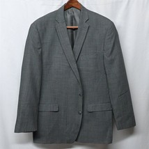 Calvin Klein 50L Gray Check 2 Button Blazer Suit Jacket Sport Coat - $29.99