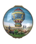 Halcyon Days Enamels Trinket Box Hot Air Balloon Rozier D&#39;Arlandes Montg... - $88.62