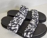 Sorel Women&#39;s Roaming Two Strap Slide Sandals Black White Size 9.5 - £36.39 GBP