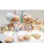 Mrs. Claus Bakery Pastel Gingerbread Girl &amp; Boy Doll Shelf Sitter Christ... - $59.39