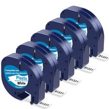5 X Plastic White Tape Replacement For Dymo Letratag Refills, Compatible With Dy - £20.77 GBP
