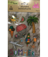 Stickers-1 Sheet Of 12 Pieces(Summer/Travel/Sunshine/Ice Cream/Birds)SHI... - £9.29 GBP