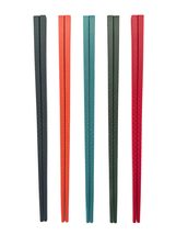 Set of 5 Colorful Matte Reusable Fiberglass Chopsticks  Non-Slip, Dishw... - $8.99