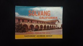 Solvang California Vintage Plastichrome Accordion Postcard Booklet 1960s - £7.46 GBP
