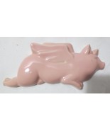 Spencer Gifts pink flying pig wall hanging 6 1/2&quot; long - $10.00