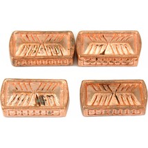 Rectangle Copper Plated Beads 18.5mm 15 Grams 4Pcs Approx. - $6.76