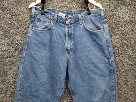 Carhartt B172 Flannel Lined Jeans Men 36x32 Blue Relaxed Workwear Denim Pants - £21.77 GBP