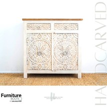 Furniture BoutiQ Carved White Medium Sideboard | Carving Furniture - £1,975.65 GBP