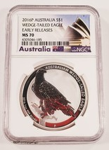 2016P Australia S$1 Wedge-Tailed Eagle Graded by NGC as MS70 Early Releases - £116.65 GBP