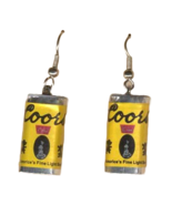 Funky Punk Mini COORS BEER CAN EARRINGS Sports Bar Party Drink Costume J... - £5.38 GBP