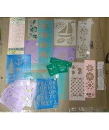 Lot of 20 Vtg 1990&#39;s Craft Stencils, Stencils, Templates, ABC Christmas ... - $11.35