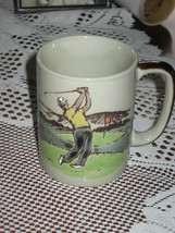 Otagiri-Ceramic-Coffee Mug-Golf Theme-8 oz-Hand Painted-Japan - £7.99 GBP