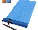 Yoga Mat with Carrying Strap - TPE Exercise Workout Mat (72’’X 24’’X1/4’... - £23.35 GBP