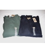 Men&#39;s Foundry Crew Neck Long Sleeve Green &amp; Black 2XL NEW ~ 2 Shirts - $59.65 CAD