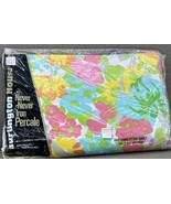 VTG Burlington House Never Iron Twin Fitted Sheet NOS Mod Floral Flowers... - $71.15 CAD