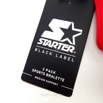 Starter Black Label Sport Bra 2 Pack Red Grey Women&#39;s Small Bralette New  - £19.46 GBP